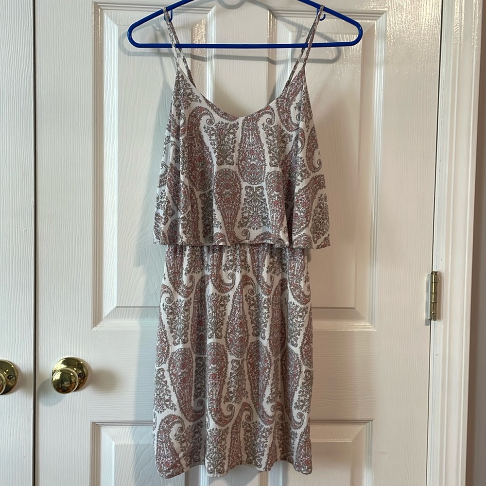Old Navy Cream and Brown Paisley Sundress